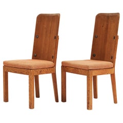 Set of 2 Pine Chairs Axel Einar Hjorth "Lovö" Chair by Nordiska Kompaniet, 1930s