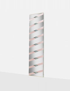 Set of 2 Pink Twill Mirrors by Mason Editions