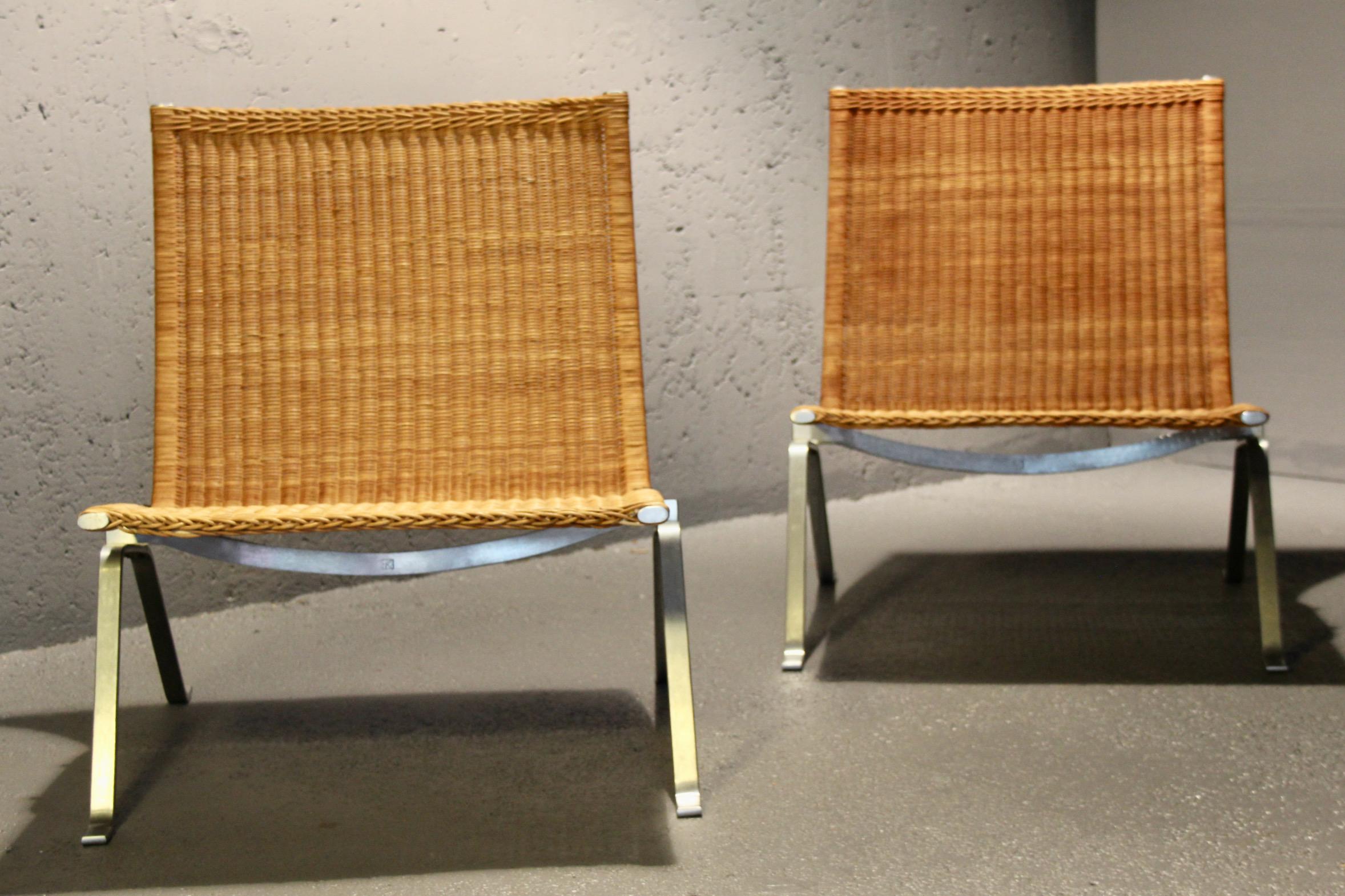 Set di 2 sedie PK 22 di Poul Kjaerholm per E. Kold Christensen, Danimarca, 1955 in vendita 6