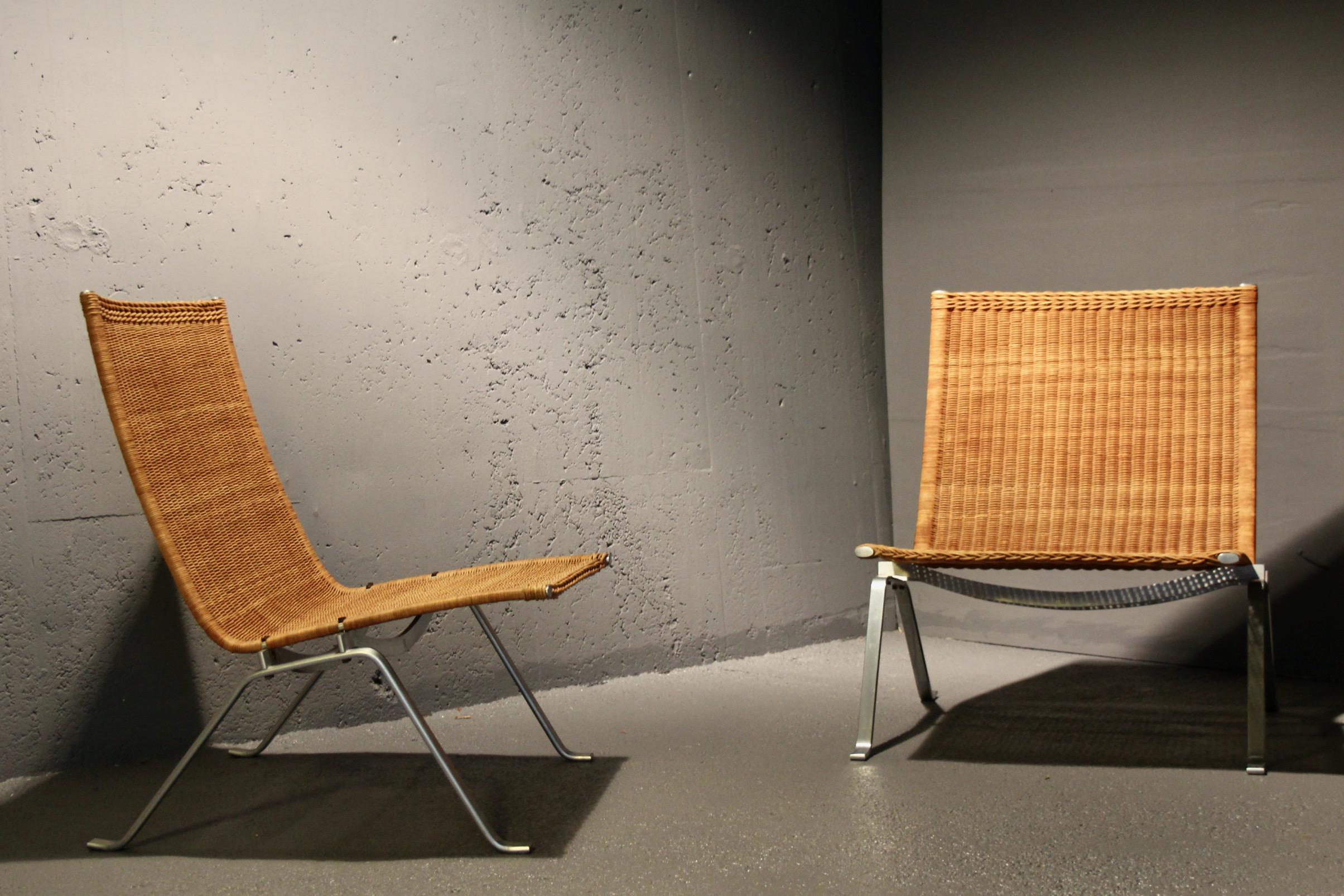 Set di 2 sedie PK 22 di Poul Kjaerholm per E. Kold Christensen, Danimarca, 1955 in vendita 8