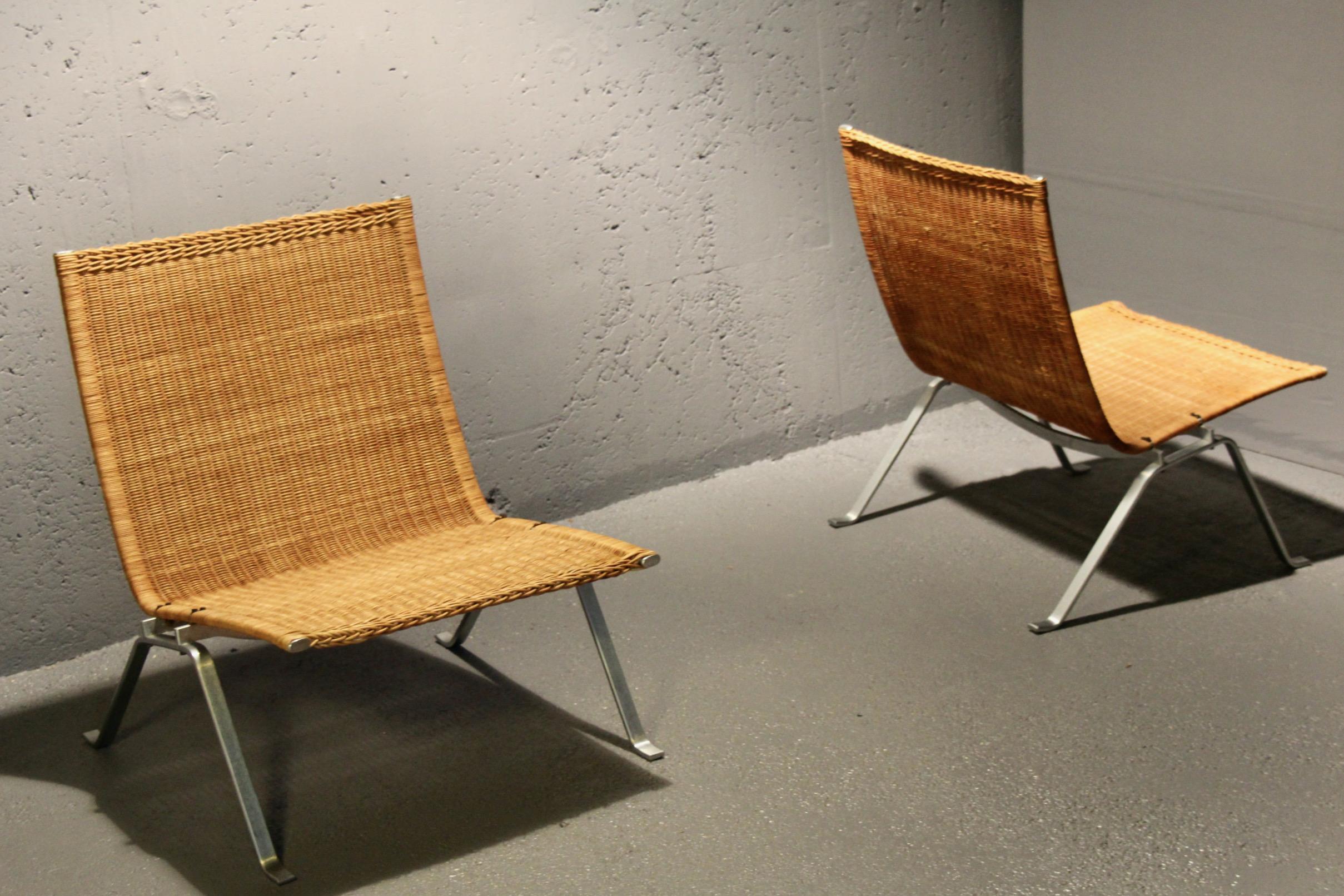 Set di 2 sedie PK 22 di Poul Kjaerholm per E. Kold Christensen, Danimarca, 1955 in vendita 12