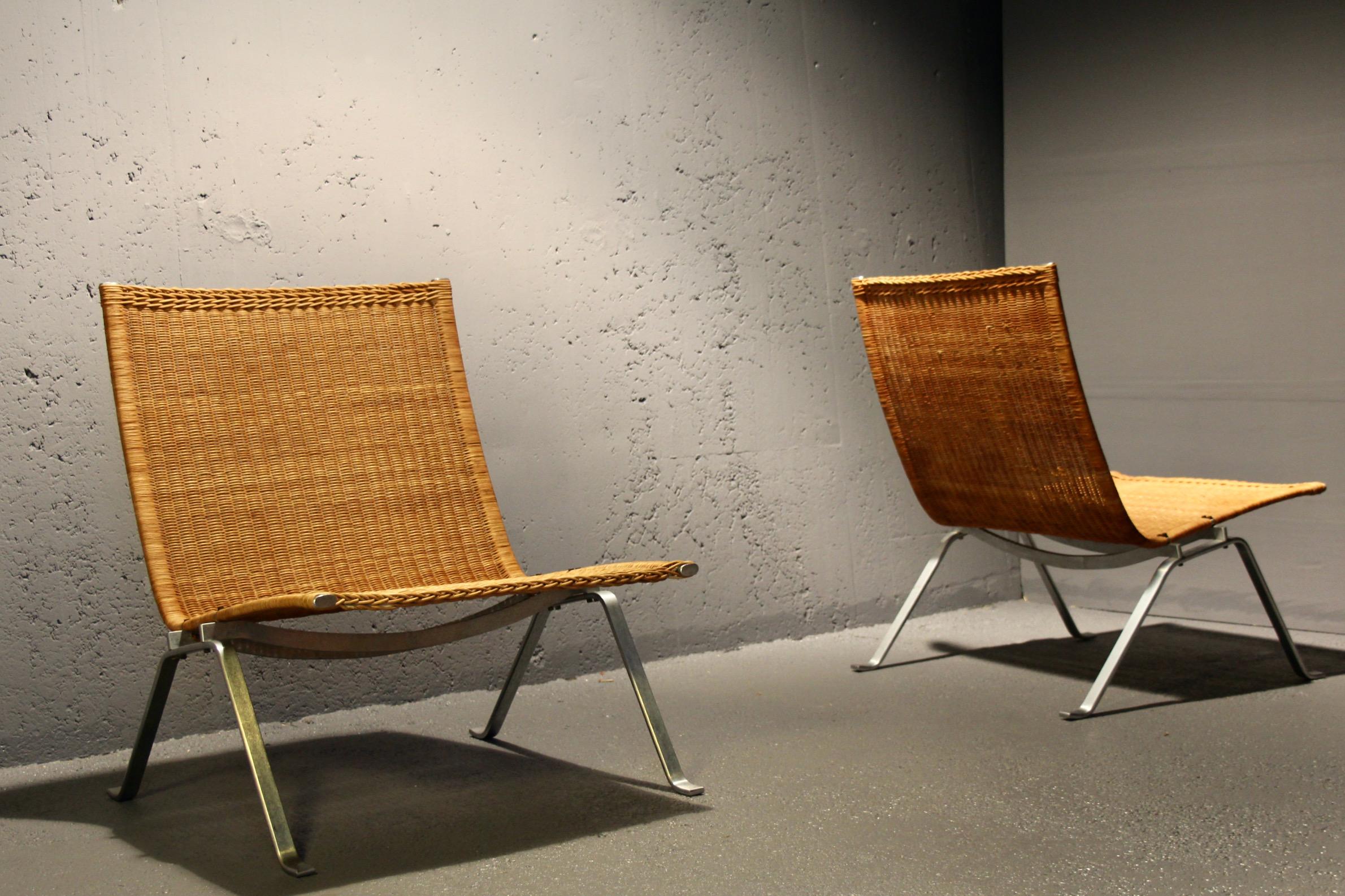 Set di 2 sedie PK 22 di Poul Kjaerholm per E. Kold Christensen, Danimarca, 1955 in vendita 14