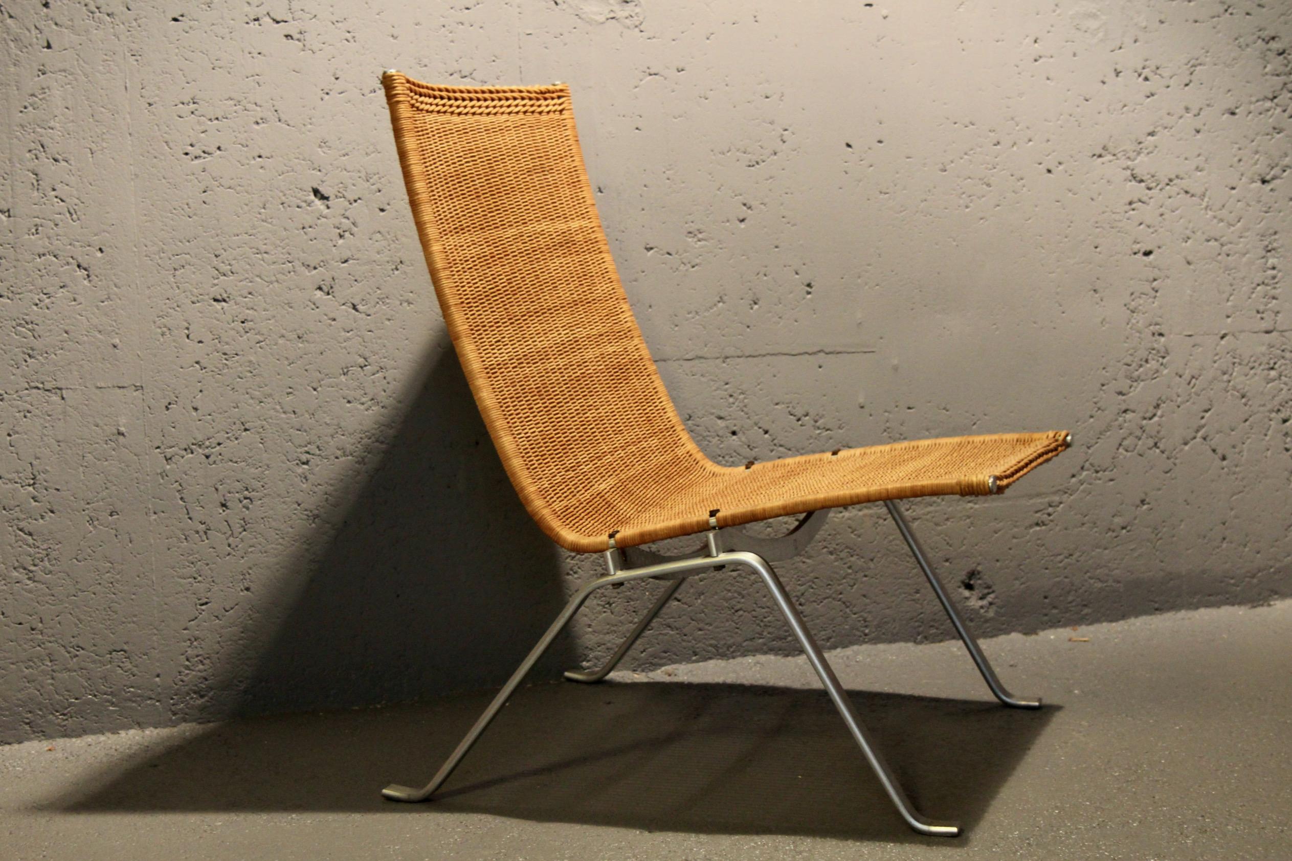 Metallo Set di 2 sedie PK 22 di Poul Kjaerholm per E. Kold Christensen, Danimarca, 1955 in vendita