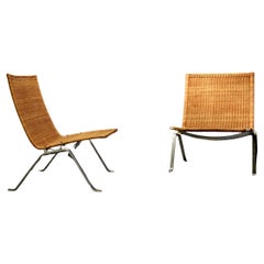 Set of 2 PK 22 Chairs by Poul Kjaerholm for E. Kold Christensen, Denmark, 1955