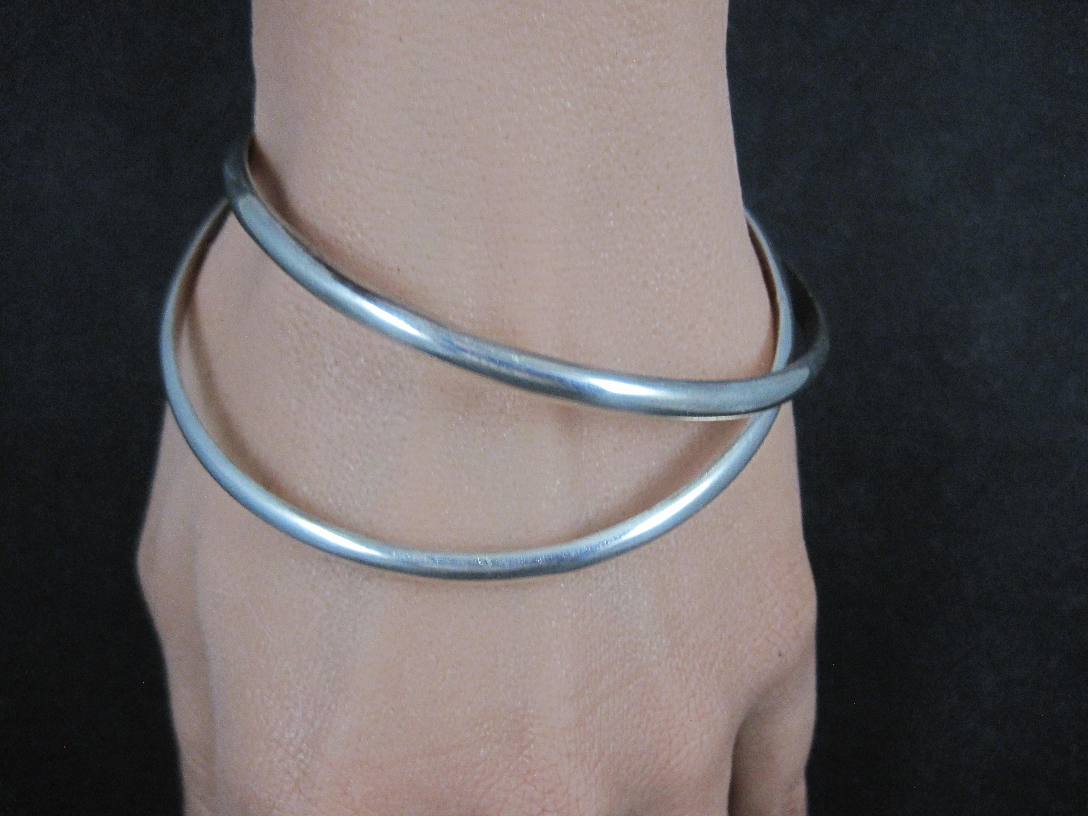 Set di 2 braccialetti semplici Navajo in argento sterling da 7,75