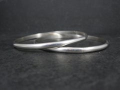 Set di 2 braccialetti semplici Navajo in argento sterling da 7,75".