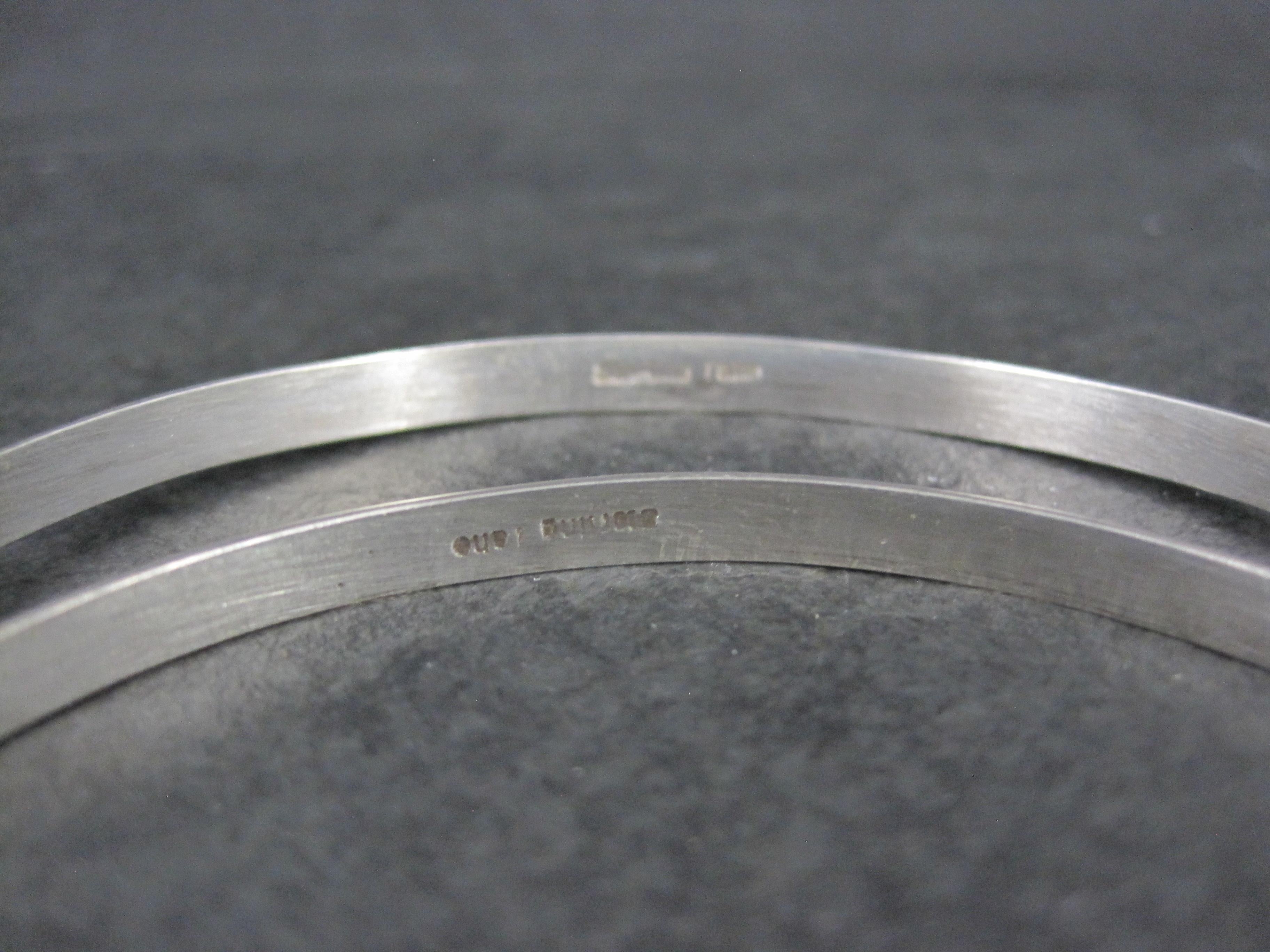 Set di 2 braccialetti semplici Navajo in argento sterling da 7,75