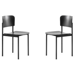 Pair of Plan Chairs, Black Ash /Black Steel, Edward Barber & Jay Osgerby