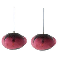 Set of 2 Planetoide Amor Red Pendants by Eloa