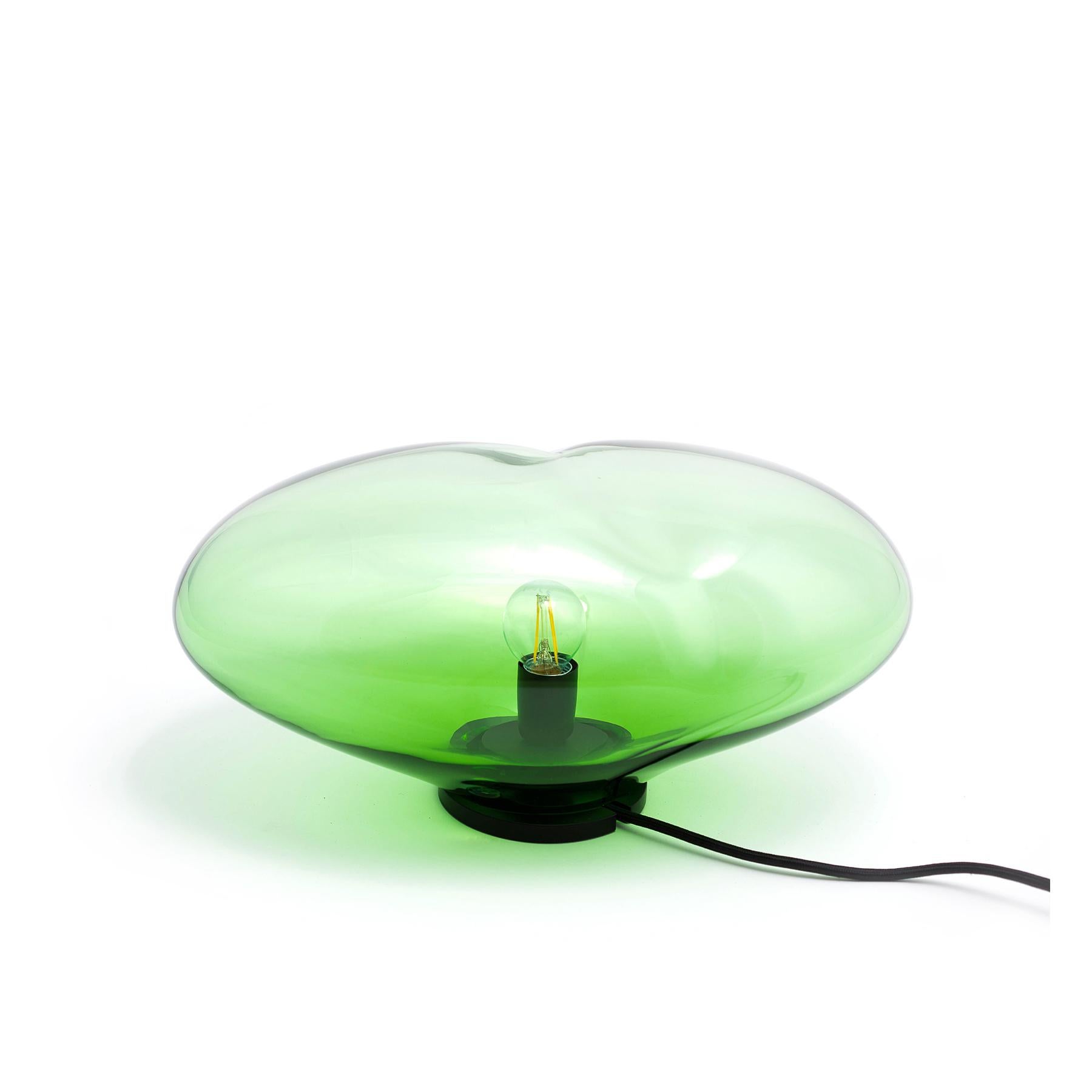 Set of 2 Planetoide Green Iridescent Pendants by Eloa In New Condition For Sale In Geneve, CH