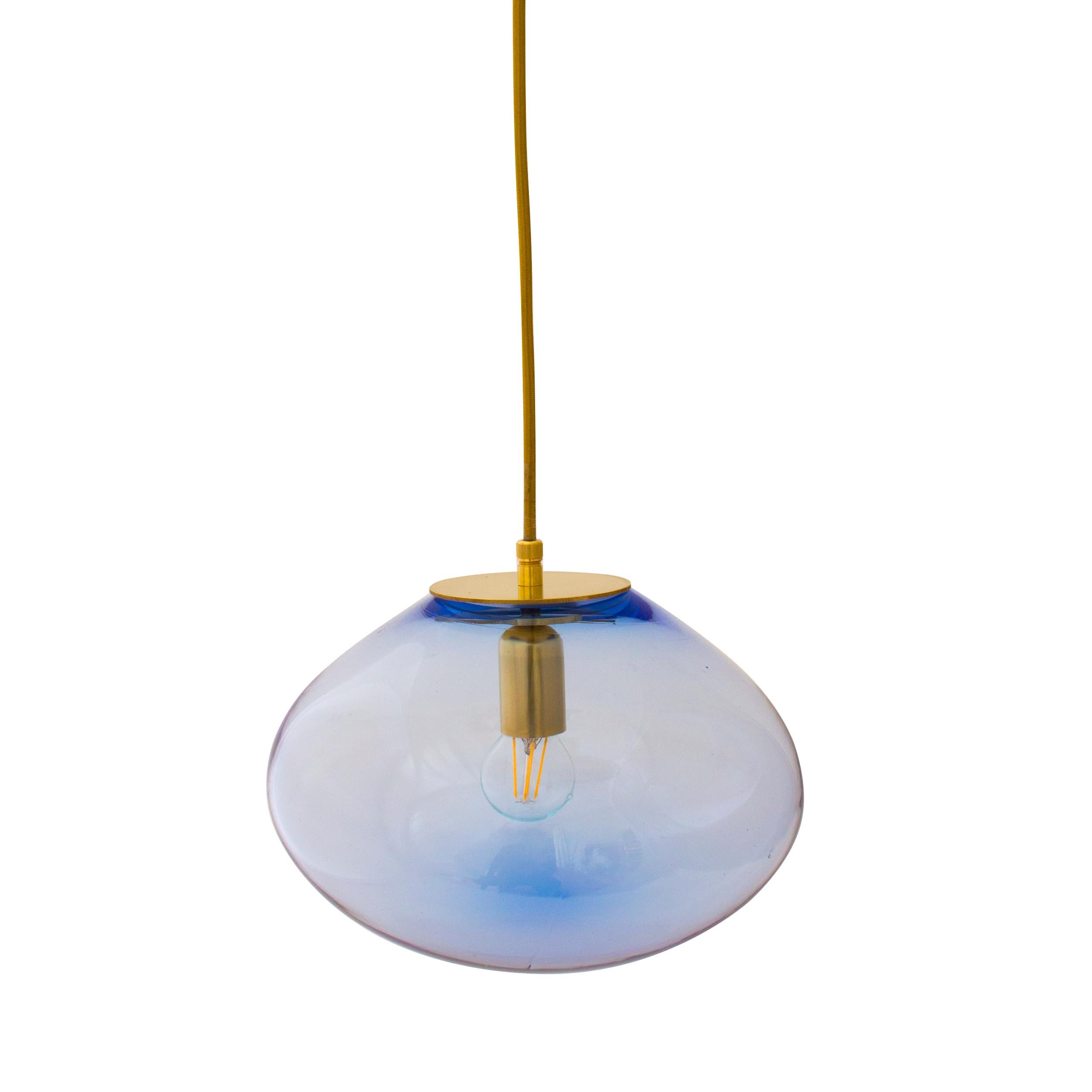 Set of 2 Planetoide Vesta Steel Blue Pendants by Eloa In New Condition For Sale In Geneve, CH