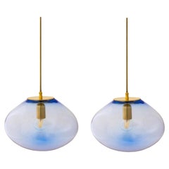 Set of 2 Planetoide Vesta Steel Blue Pendants by ELOA