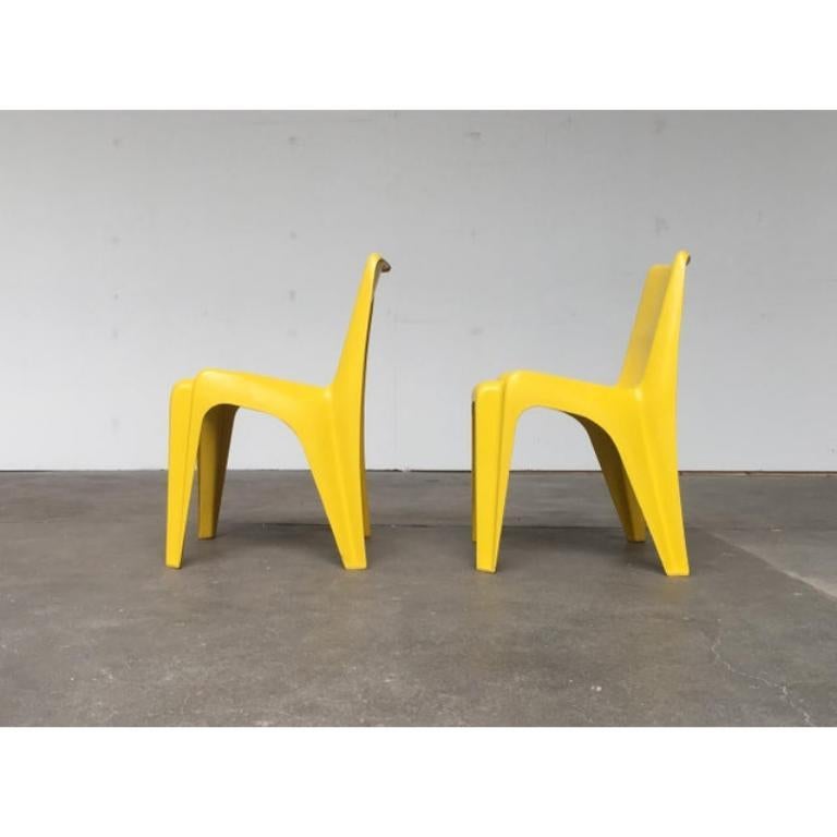 Juego de 2 sillas apilables de plástico BA 1171 de Helmut Bätzner para Bofinger, años 60 en venta 4