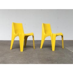 Set of 2 Plastic BA 1171 Stacking Chairs by Helmut Bätzner for Bofinger, 1960s