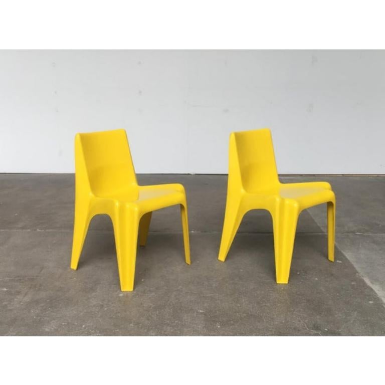Juego de 2 sillas apilables de plástico BA 1171 de Helmut Bätzner para Bofinger, años 60 en Excelente estado para la venta en Hamburg, DE