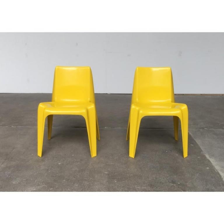 Juego de 2 sillas apilables de plástico BA 1171 de Helmut Bätzner para Bofinger, años 60 siglo XX en venta