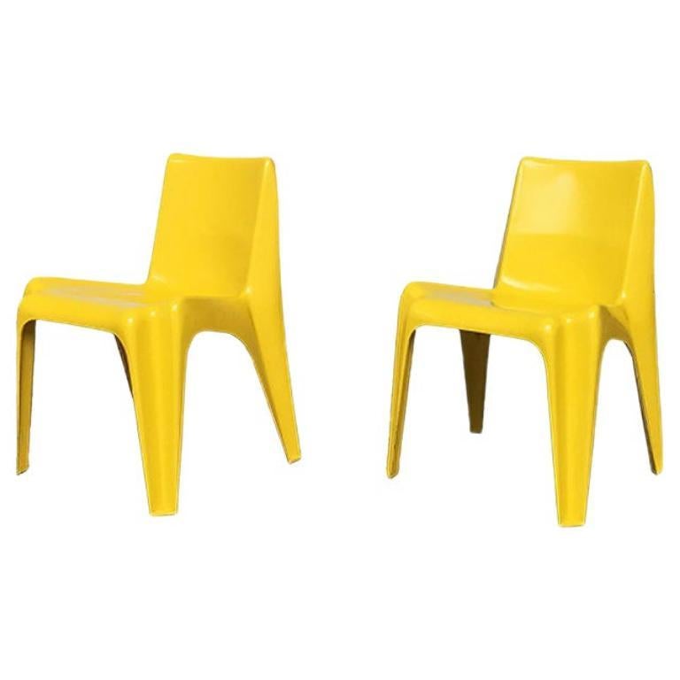 Set of 2 Plastic BA 1171 Stacking Chairs by Helmut Bätzner for Bofinger, 1960s