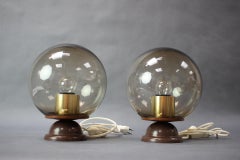 Set of 2 Plastic Table Lamps, Czechoslovakia, 1970s