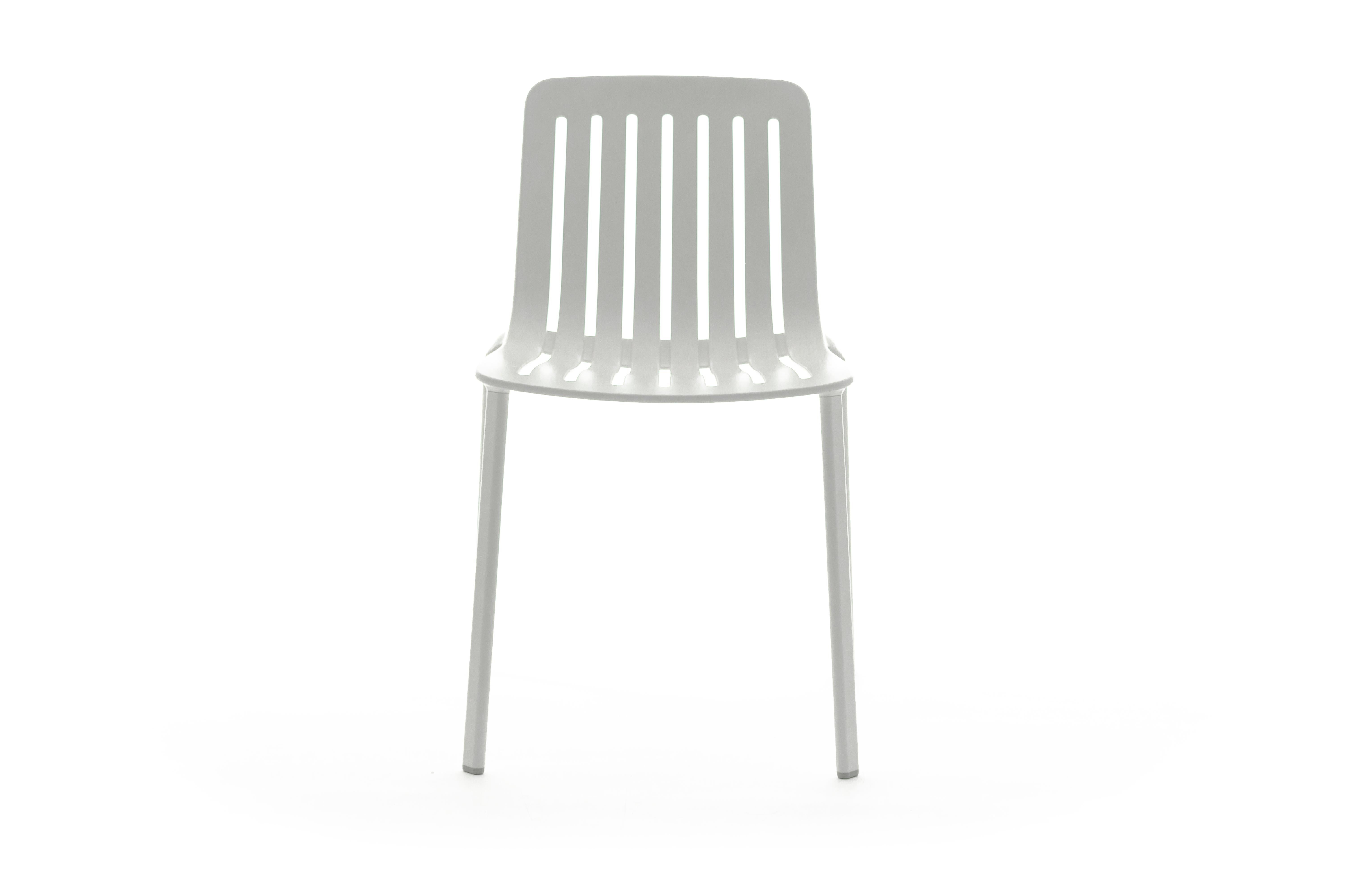 Aluminium Ensemble de 2 chaises Plato blanches de Jasper Morrison  pour Magis en vente