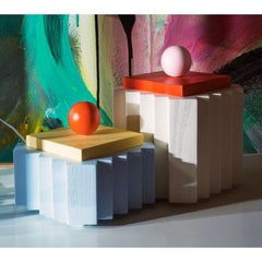 Set of 2, Plizé Boxes, L White - M Blue by Made by Choice