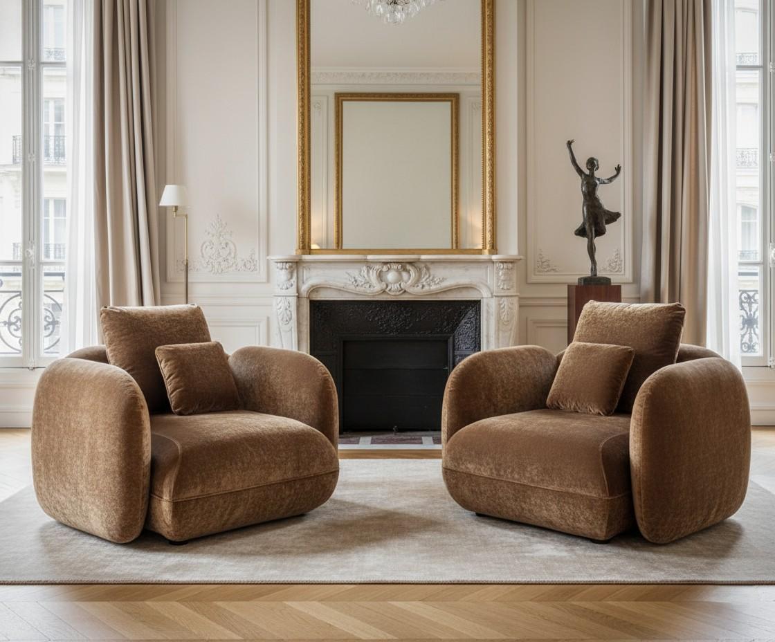 Zeitgenössischer Sessel in Übergröße aus Samt, Ciarmoli Queda Studio (Handgefertigt) im Angebot