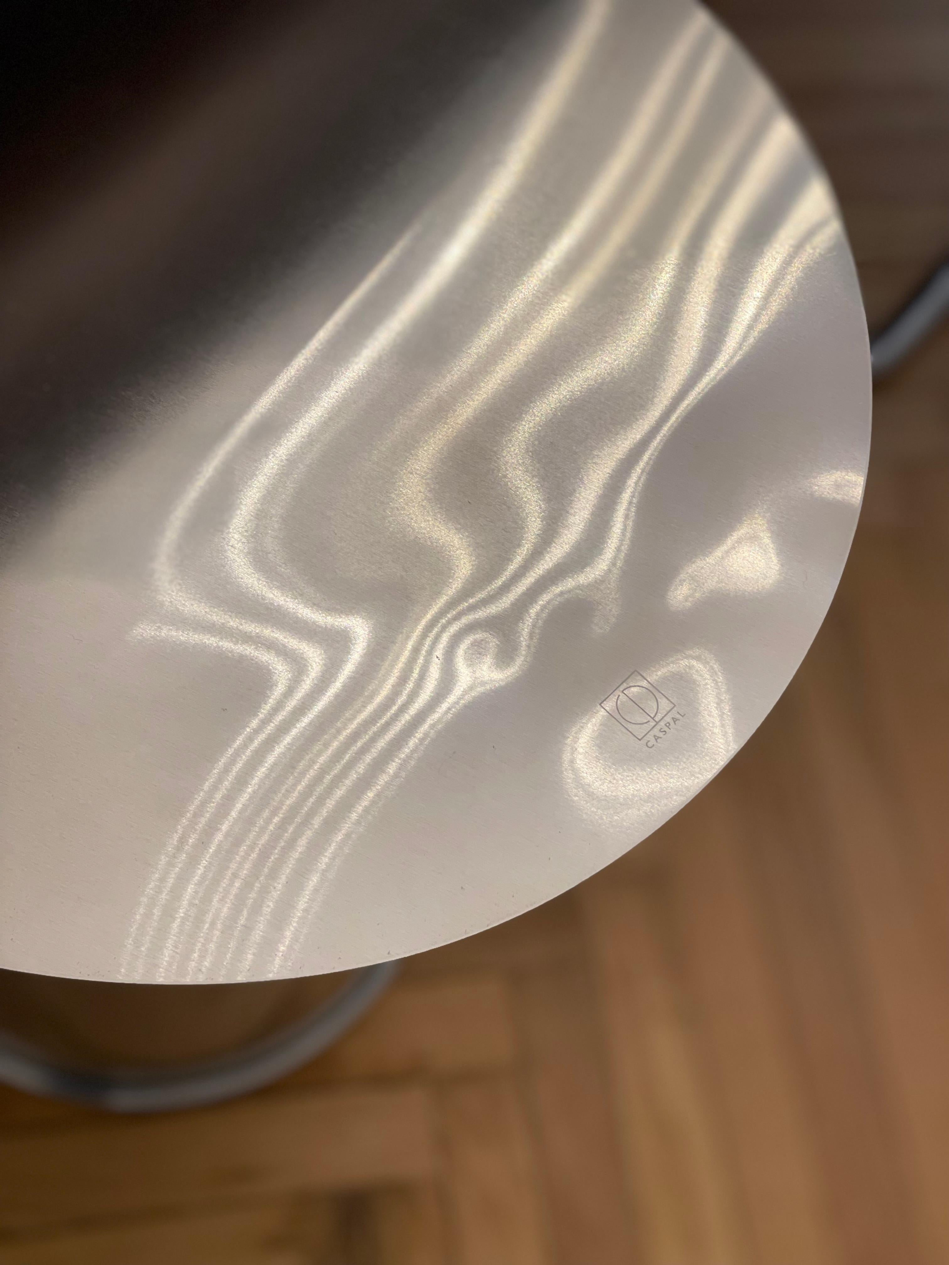 Set of 2 - Polished Metal Capitello Side Table, Italian Design, in stock In New Condition For Sale In Milano, Lombardia