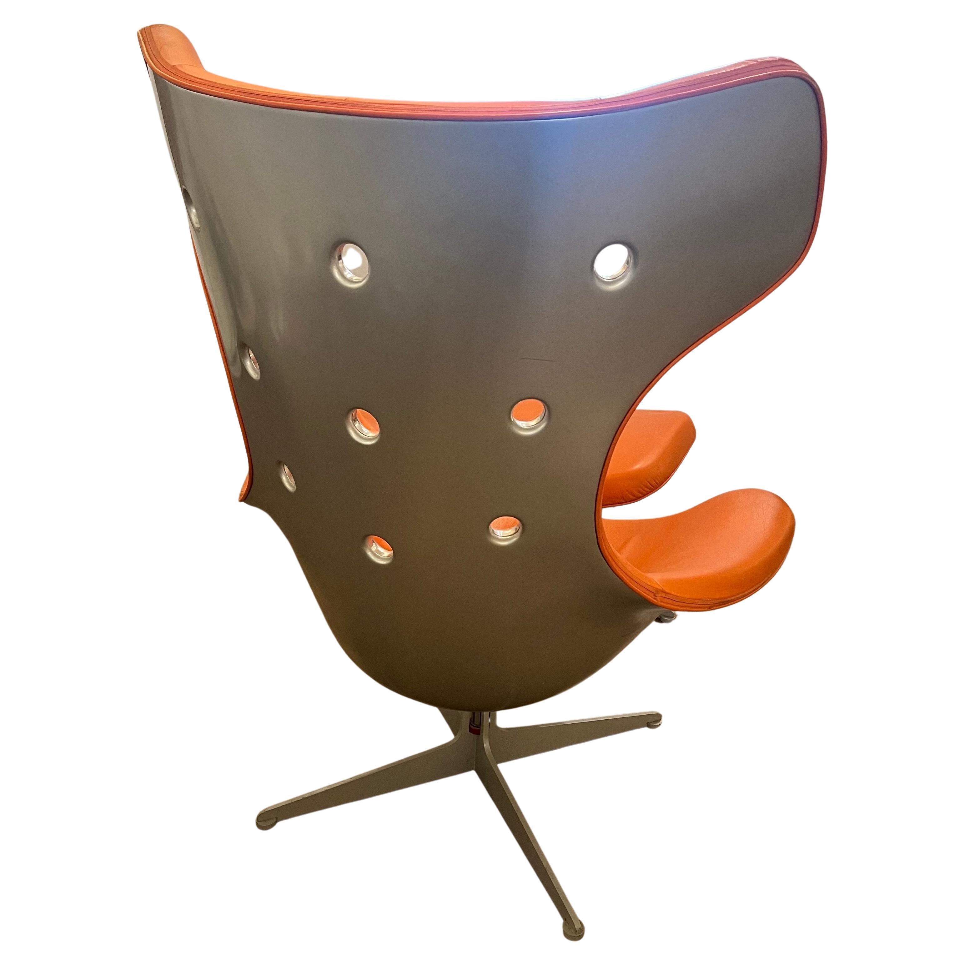 Italian Set of 2 Poltrona Frau Regina Leather Lounge Chair & Ottoman 2 Sets Available 
