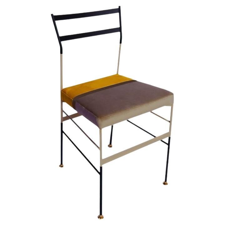 Set of 2 Pontina Curcuma Orange and Steel Chair