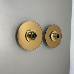 Set of 2 Pop Art Space Age MIRROR Wall Light by SÖLKEN Lights Germany, 1980s
