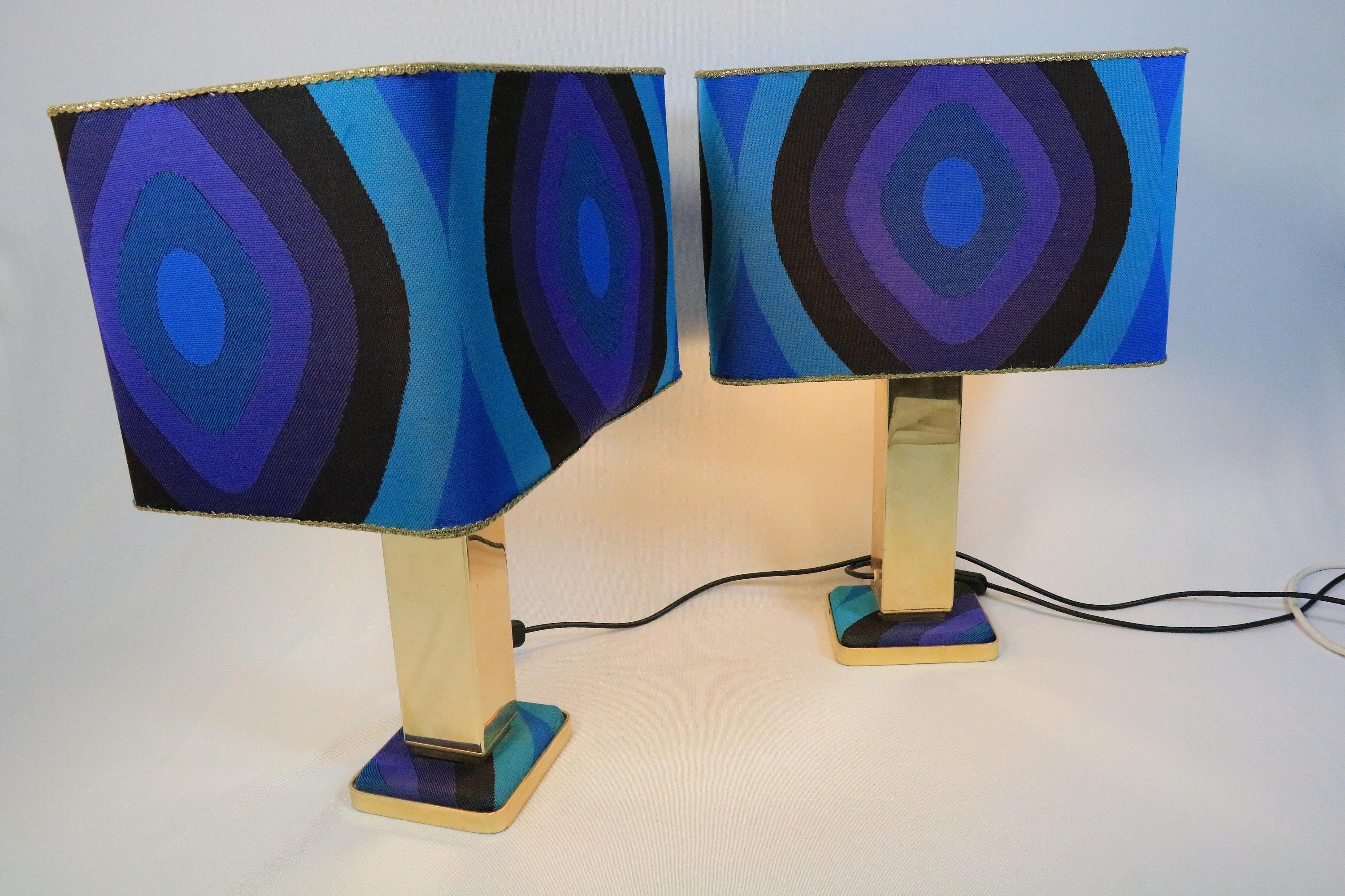 Set di 2 lampade da tavolo Pop Art, metà secolo, Germania In condizioni discrete in vendita a Berlin, BE