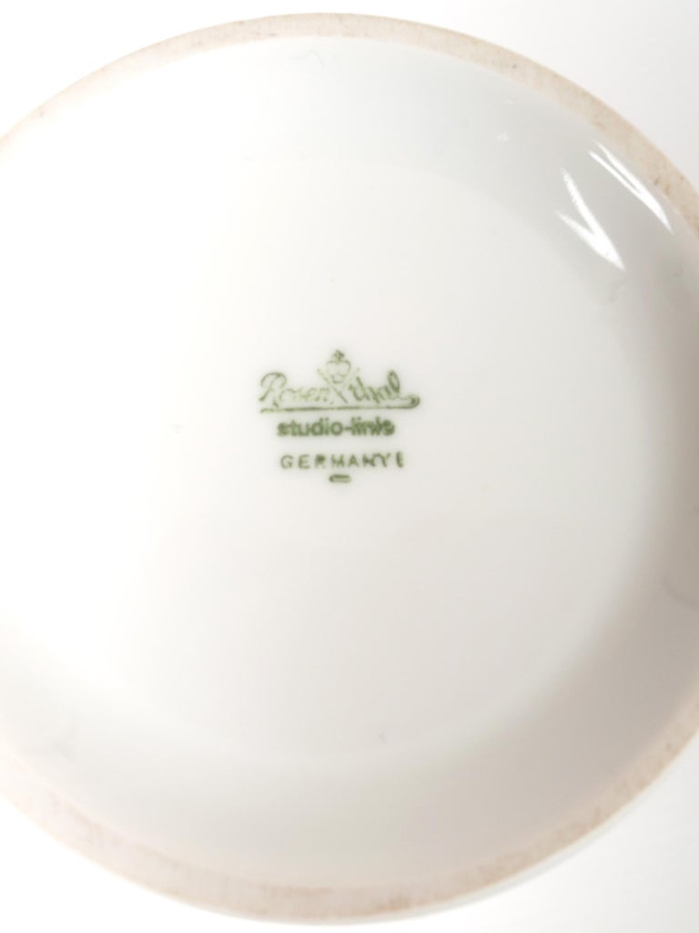 Set of 2 Porcelain Art Vases by W. Bauer for Rosenthal, Germany, circa