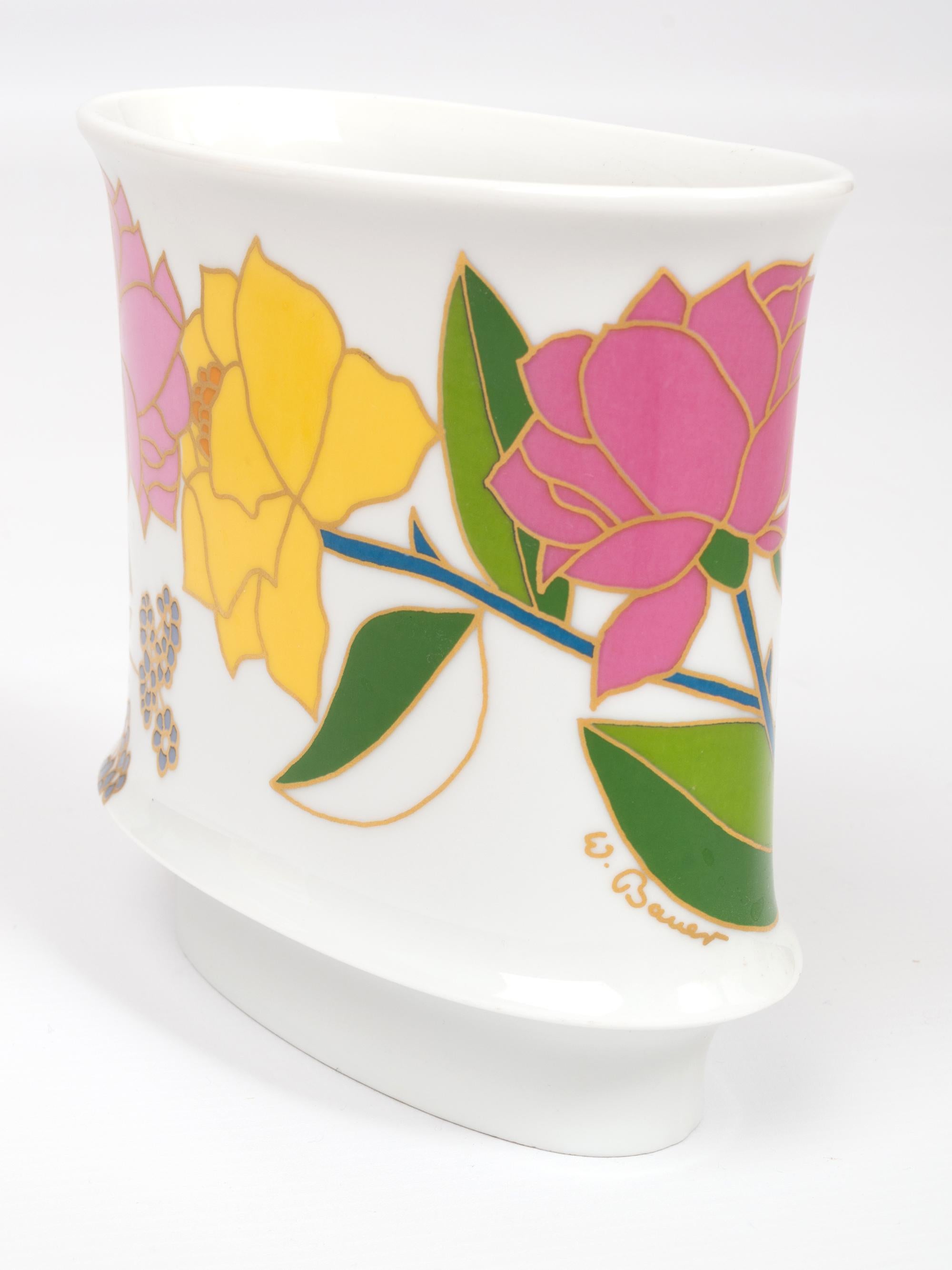 Set di 2 vasi artistici in porcellana di W. Bauer per Rosenthal, Germania, circa 1970 in vendita 1