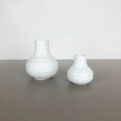 2er-Set Porzellan Op Art "Abstrakt" Vase von Scherzer Bavaria:: Deutschland:: 1970er Jahre