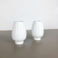 Set of 2 Porcelain Op Art "Artichoke" Vase by Heinrich Selb, Germany, 1970s