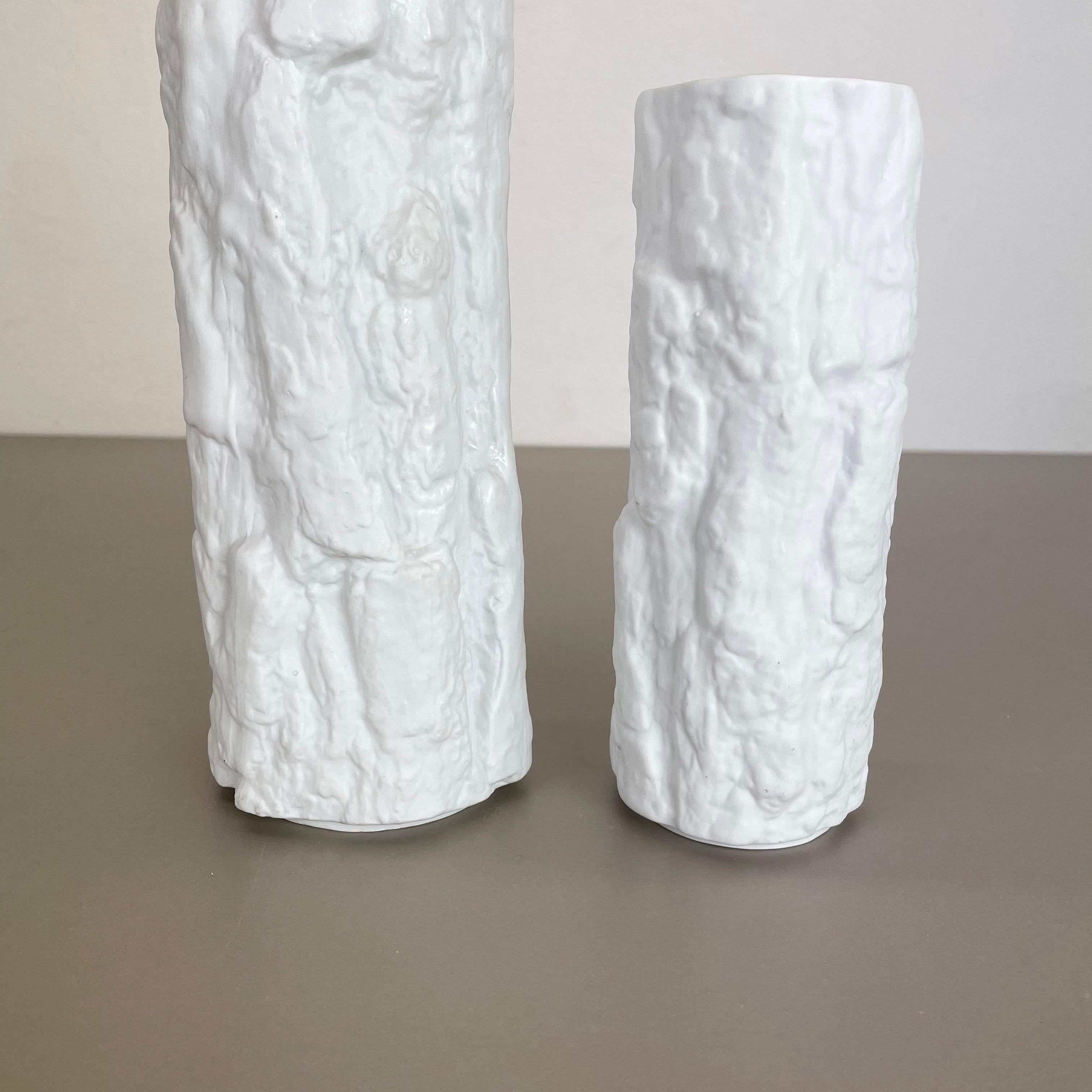 Ensemble de 2 vases en porcelaine OP Art Brutalist de Bareuther, Bavière, Allemagne, 1970 en vente 6