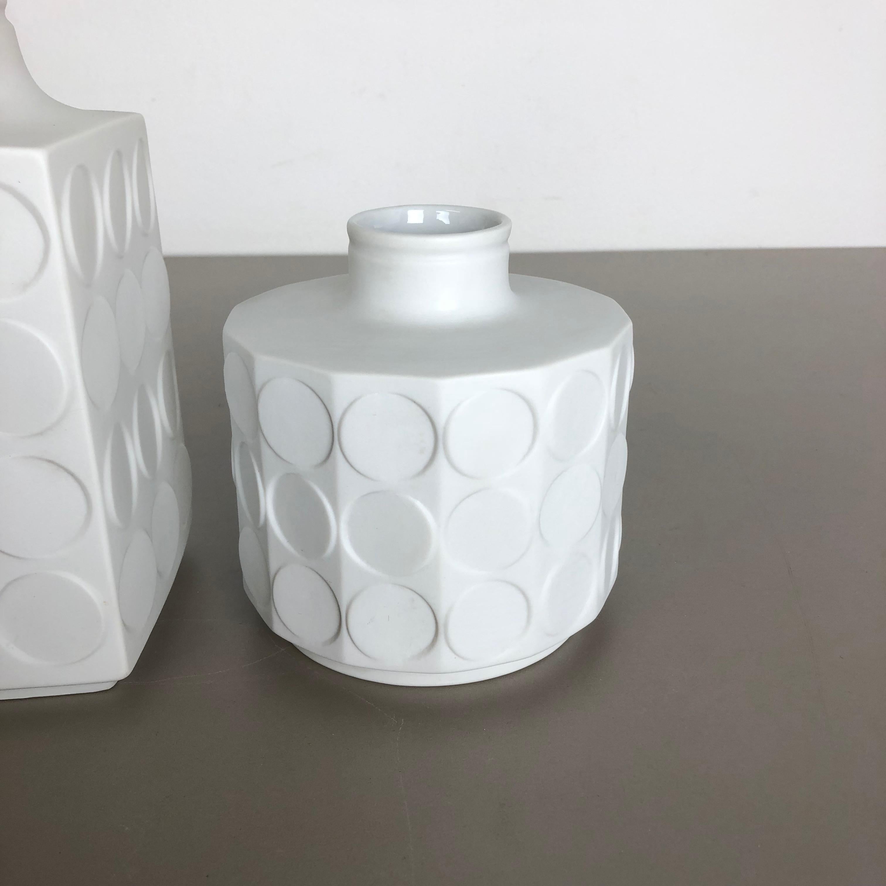 Mid-Century Modern Set of 2 Porcelain Op Art 
