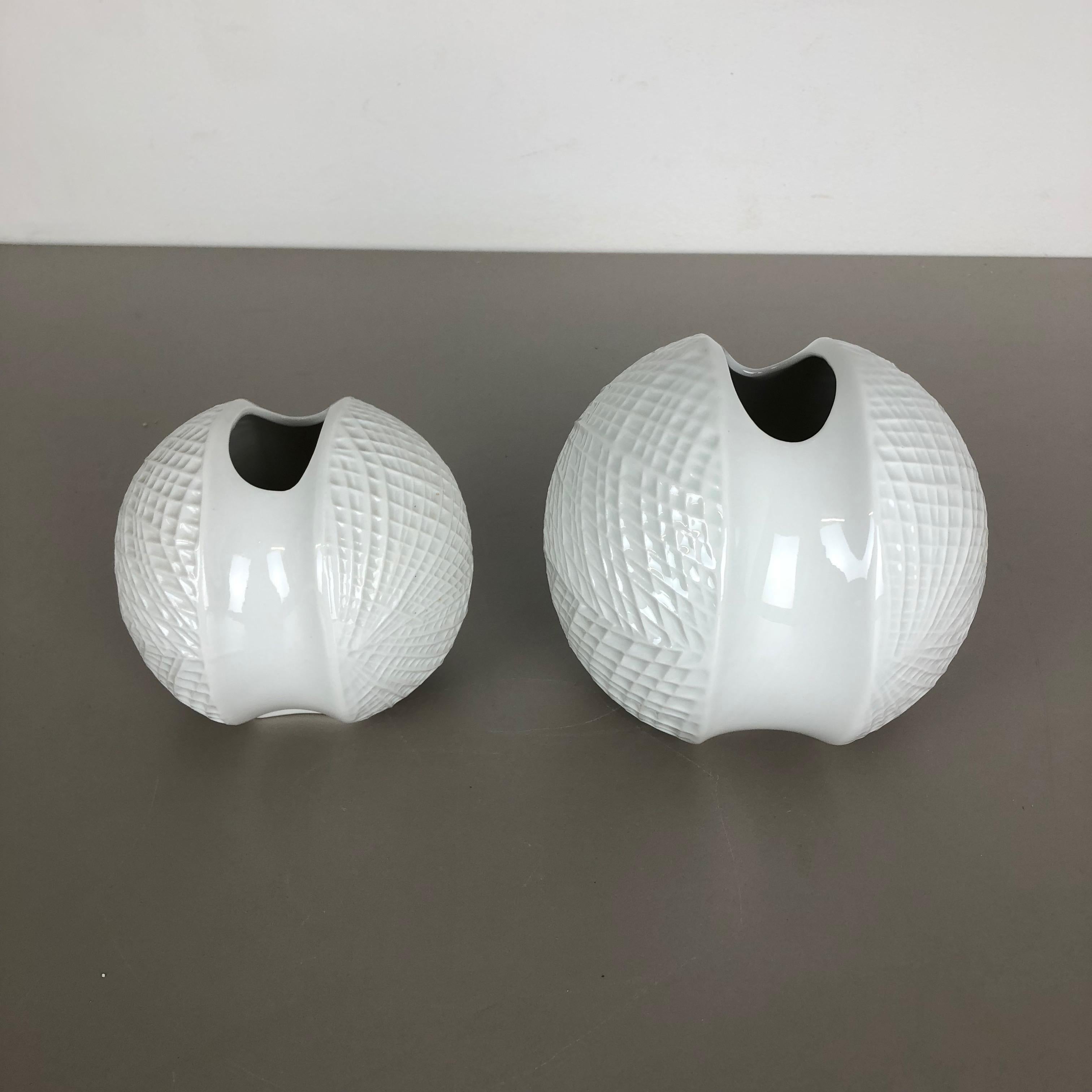 Ensemble de 2 vases en porcelaine Op Art « JOJO » de Wunsiedel, Bavière, Allemagne, années 1970 en vente 4
