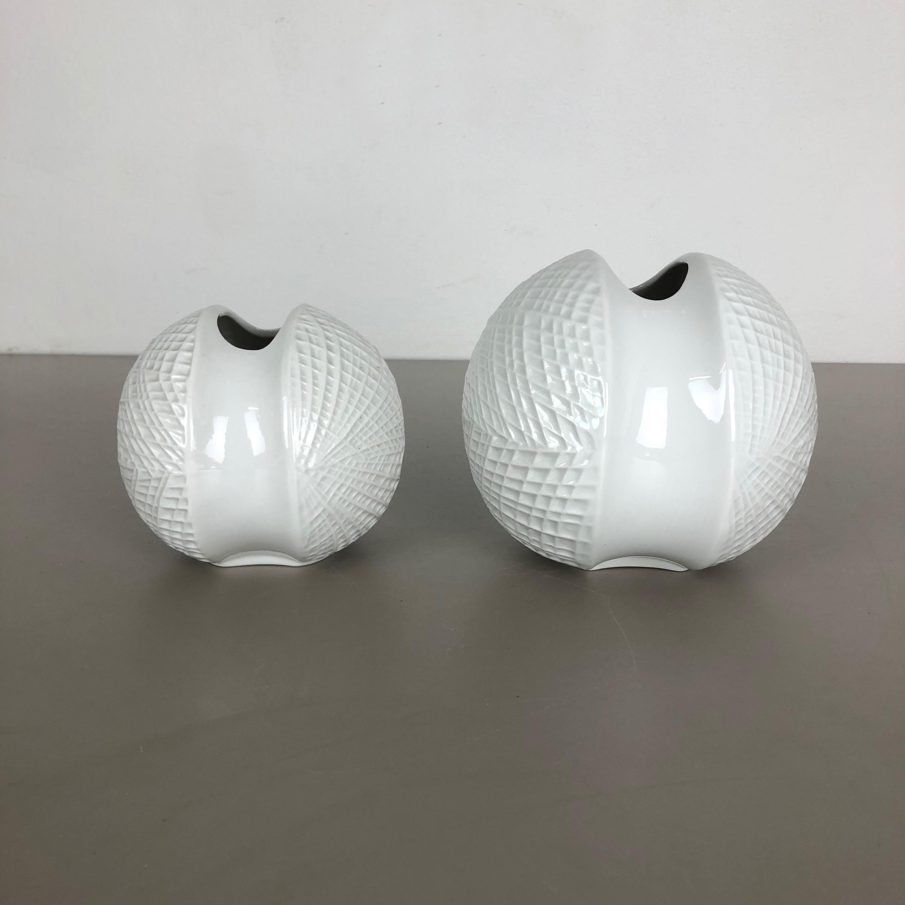 Ensemble de 2 vases en porcelaine Op Art « JOJO » de Wunsiedel, Bavière, Allemagne, années 1970 en vente 5