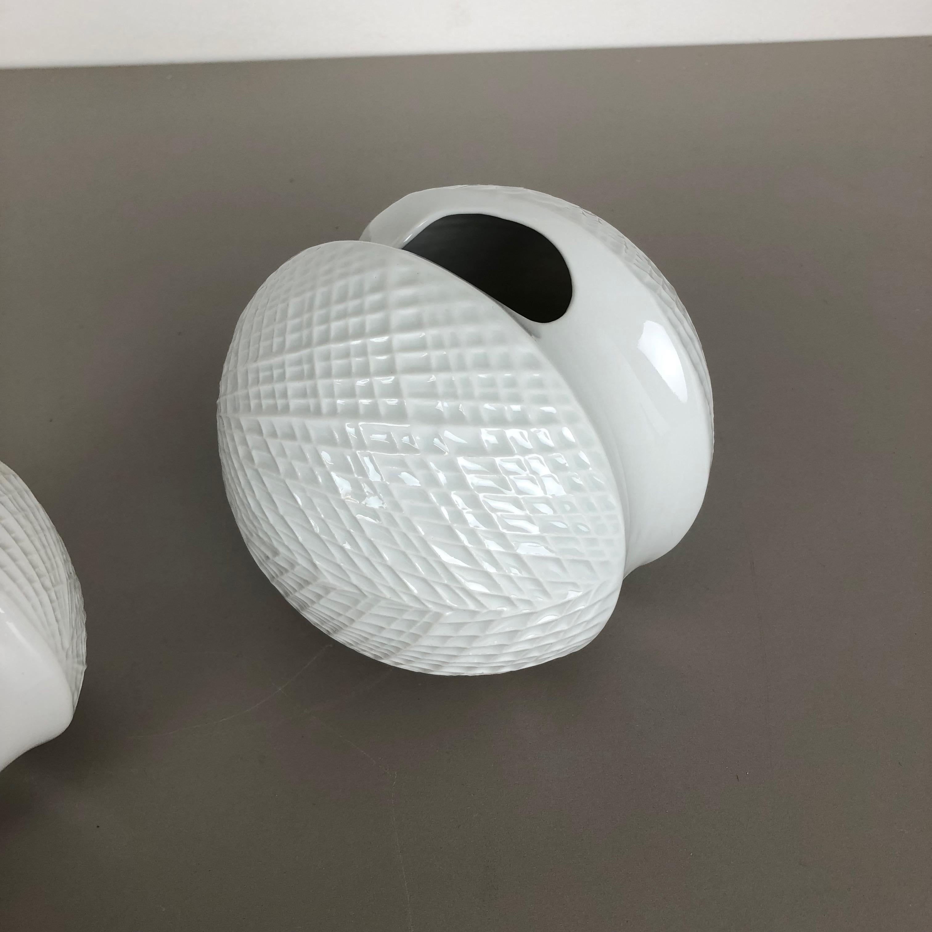 Mid-Century Modern Set of 2 Porcelain Op Art 