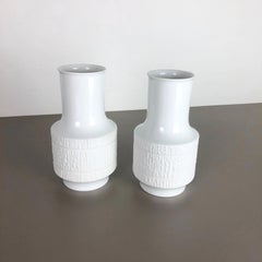 Set of 2 Porcelain Op Art Vase by Richard Scharrer for Thomas, Germany, 1970s