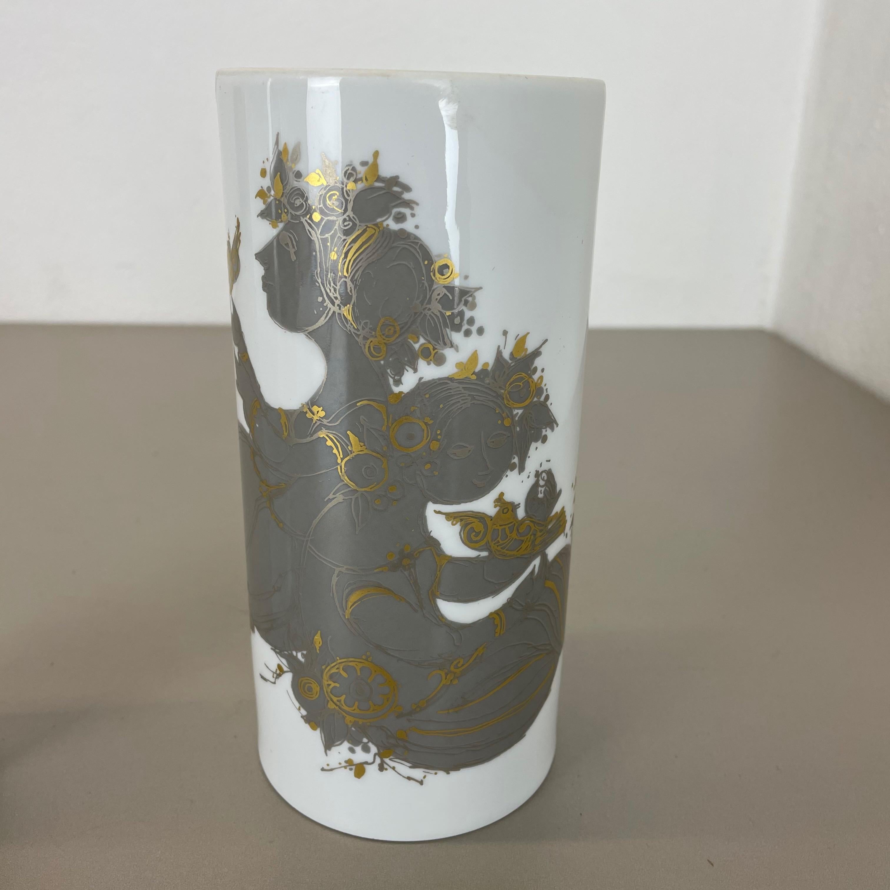 Set di 2 vasi in porcellana di Björn Wiinblad per Rosenthal Studio A Line Germania 1970 in vendita 3