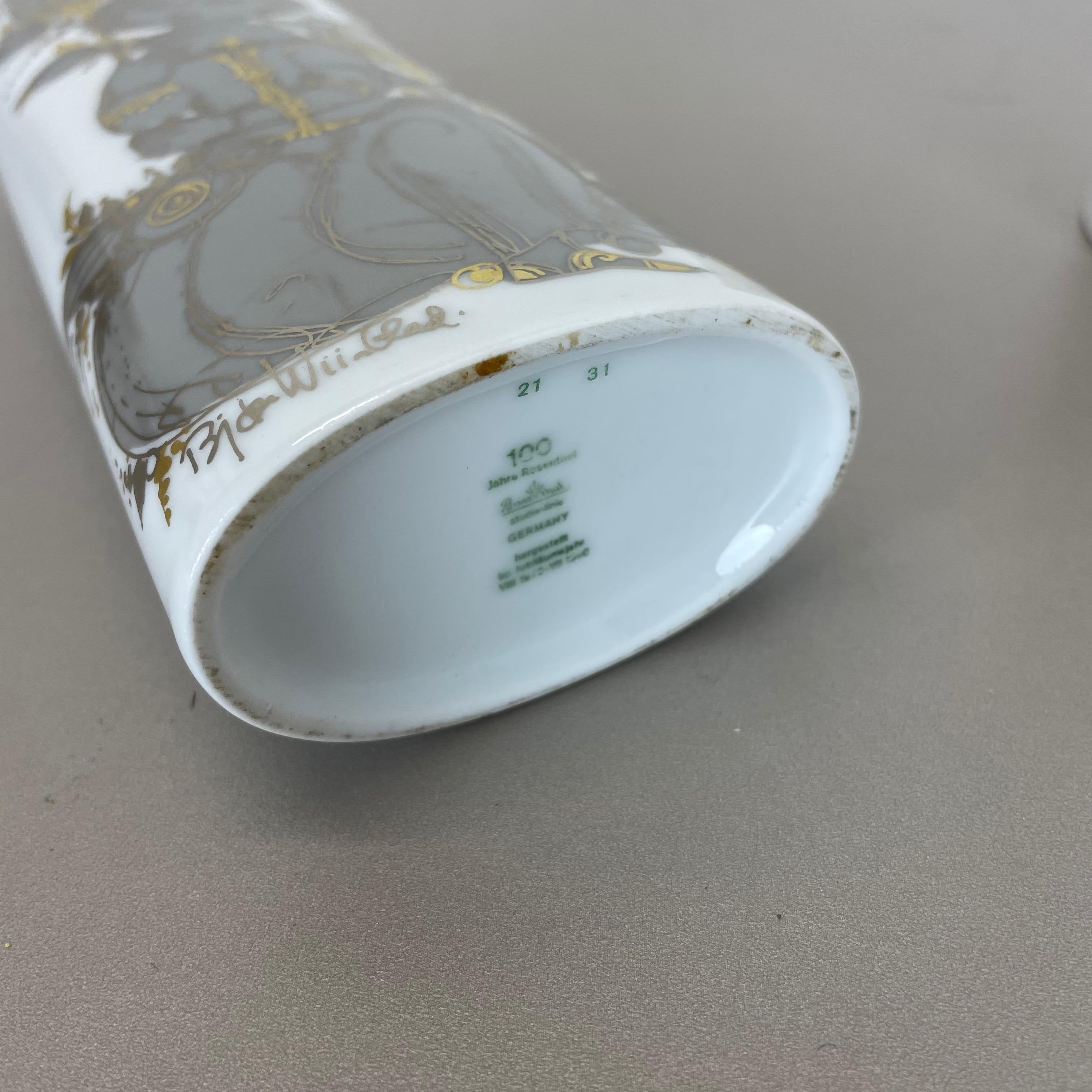 Set di 2 vasi in porcellana di Björn Wiinblad per Rosenthal Studio A Line Germania 1970 in vendita 9