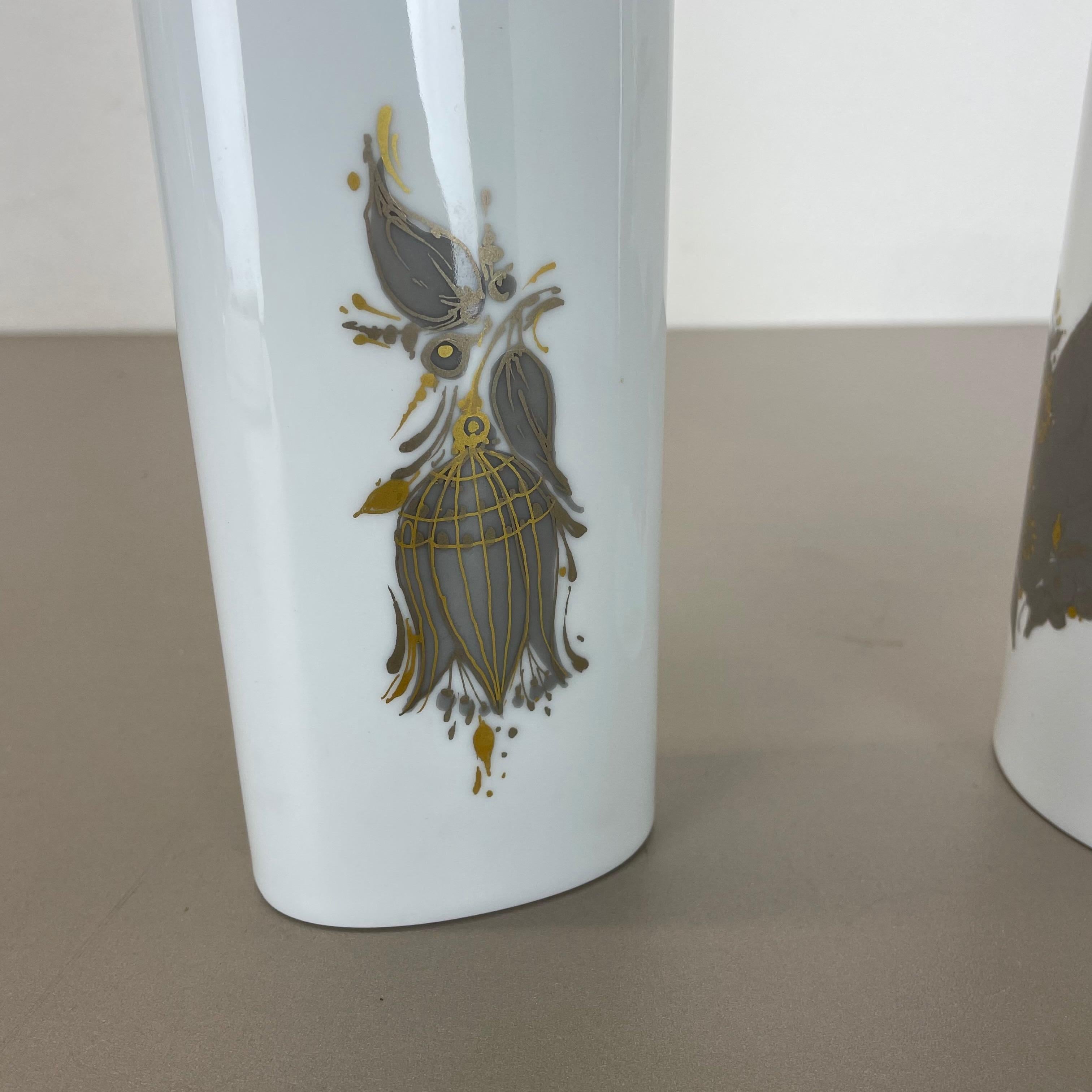 Set di 2 vasi in porcellana di Björn Wiinblad per Rosenthal Studio A Line Germania 1970 in vendita 2