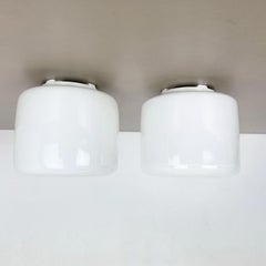 Set of 2 Porcelain Wall Light "WV373" by Wilhelm Wagenfeld Lindner Germany, 1960