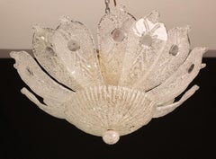 2er Set Positano, Monumentale Murano Glas Deckenleuchte oder Kronleuchter, 1970er