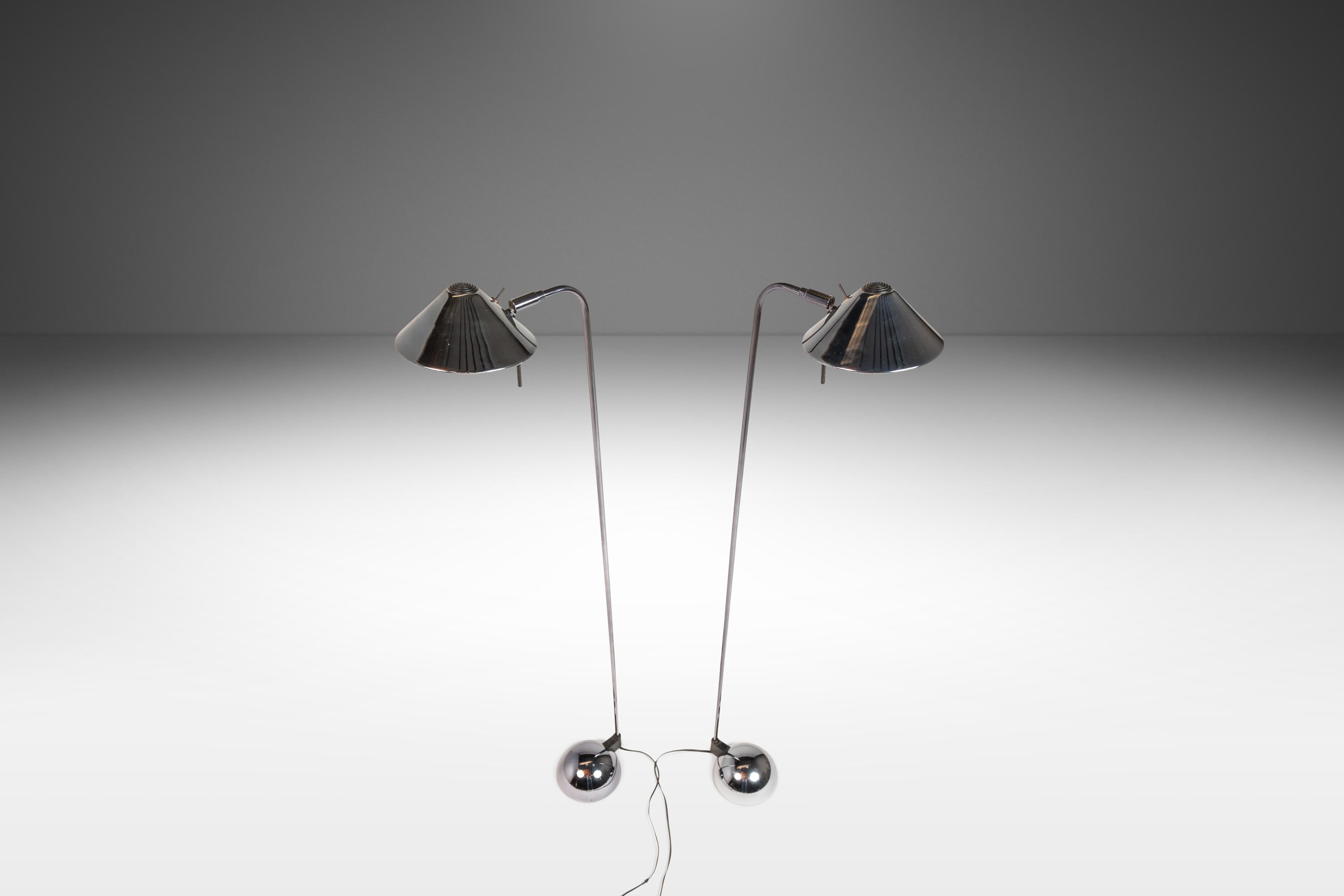 Set of 2 Post Modern Floor Lamps by Robert Sonneman for George Kovacs, c. 1987 For Sale 7