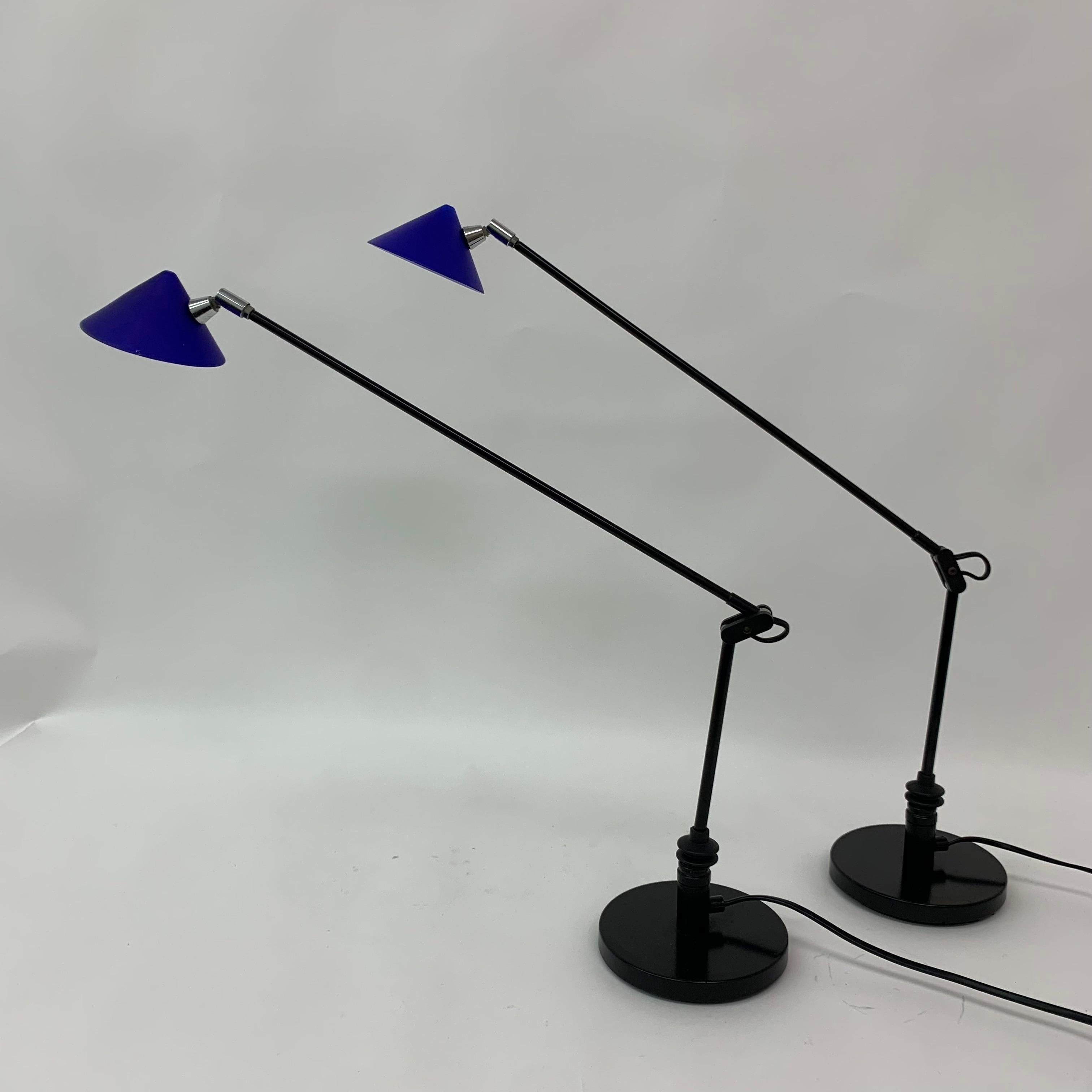 Set of 2 Post Modern Pola Amstelveen Table Lamps, 1980s For Sale 3