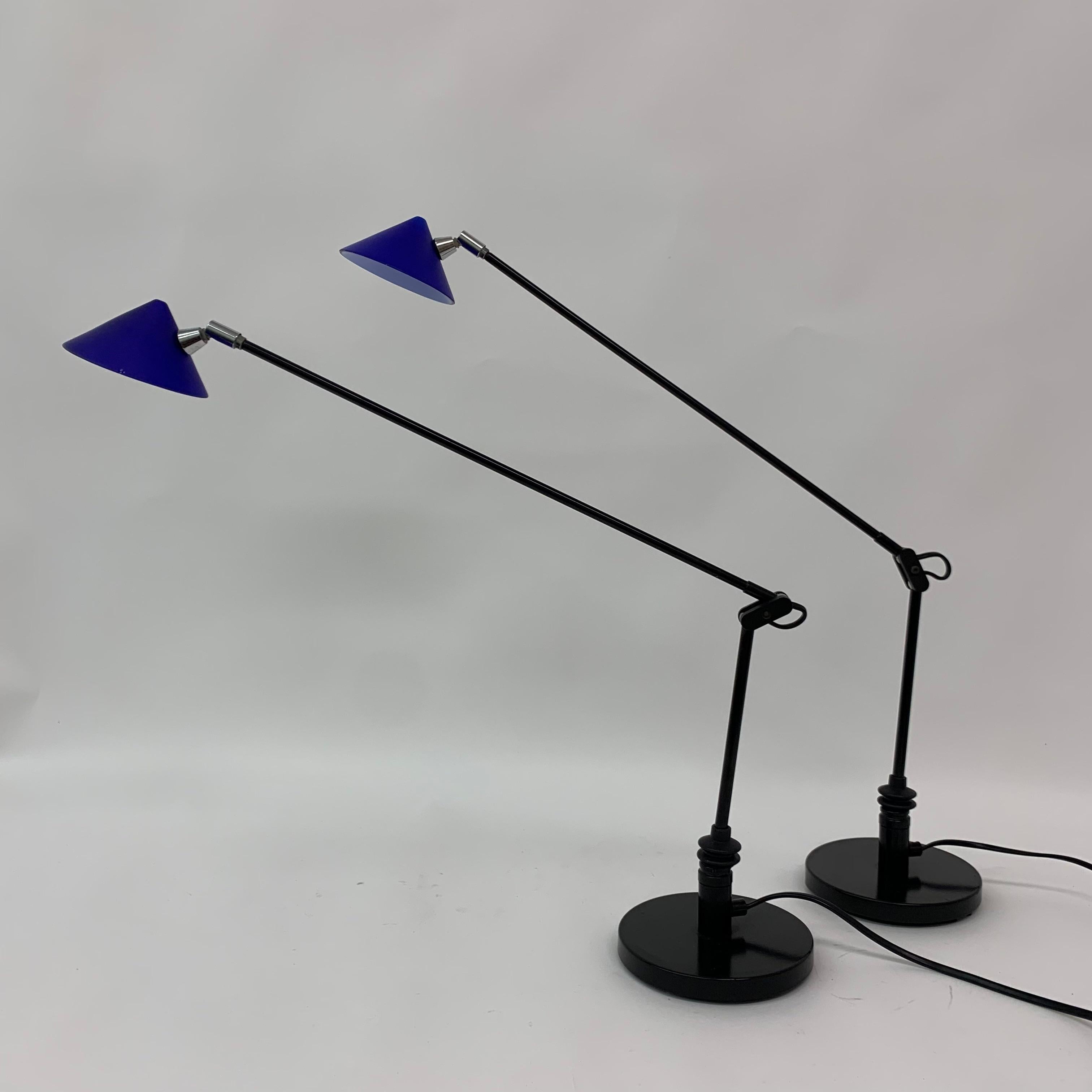 Set of 2 Post Modern Pola Amstelveen Table Lamps, 1980s For Sale 7