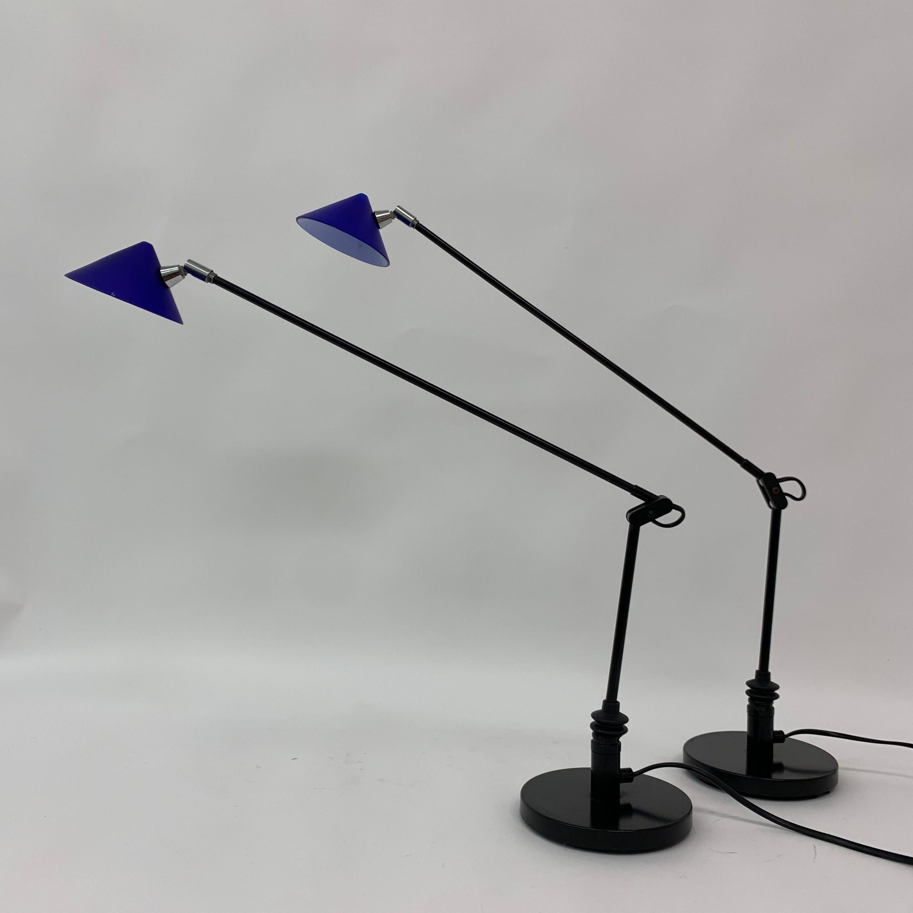 Set of 2 Post Modern Pola Amstelveen Table Lamps, 1980s For Sale 8