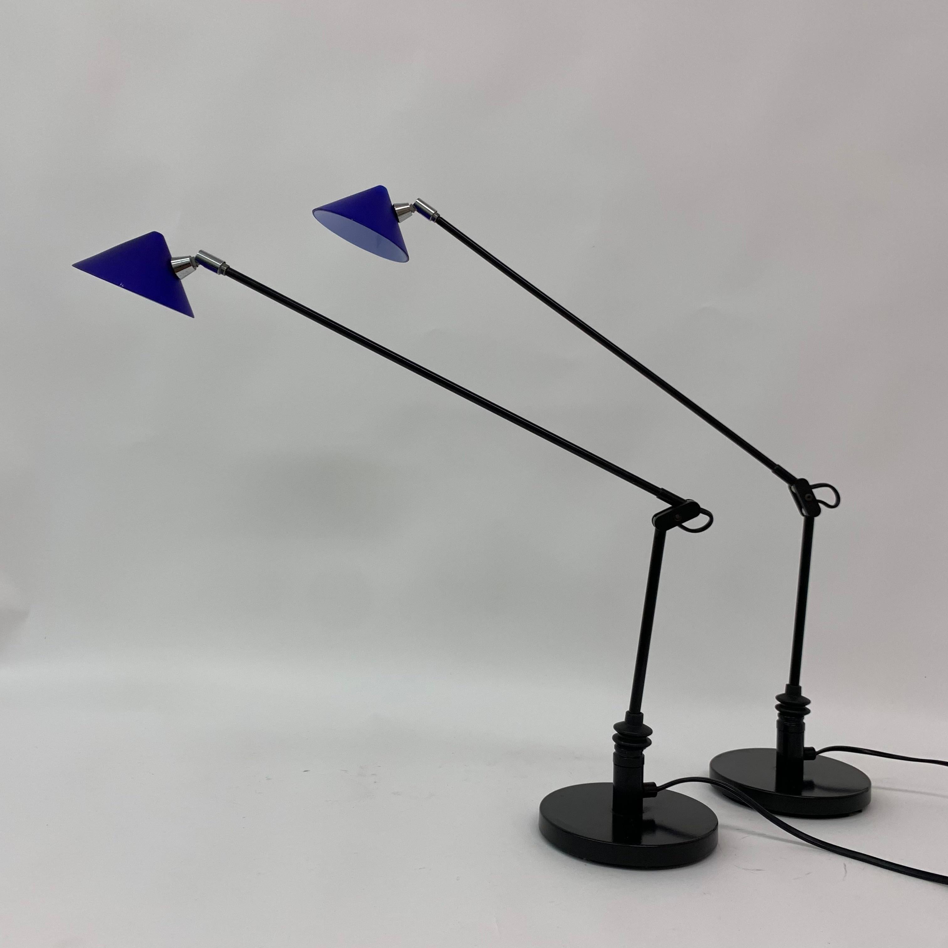 Set of 2 Post Modern Pola Amstelveen Table Lamps, 1980s For Sale 9